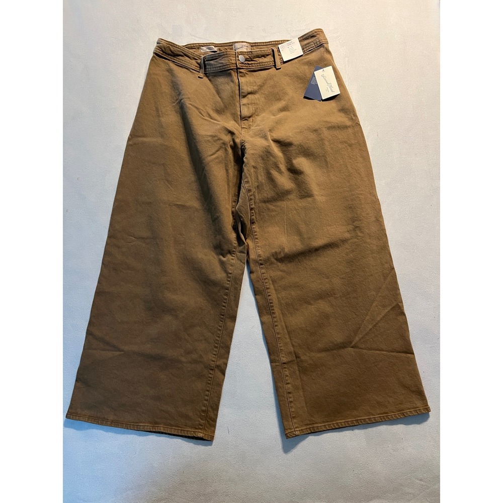 Universal Thread Sailor Wide Leg Pants Tan Khaki High Rise Womens 17 NEW